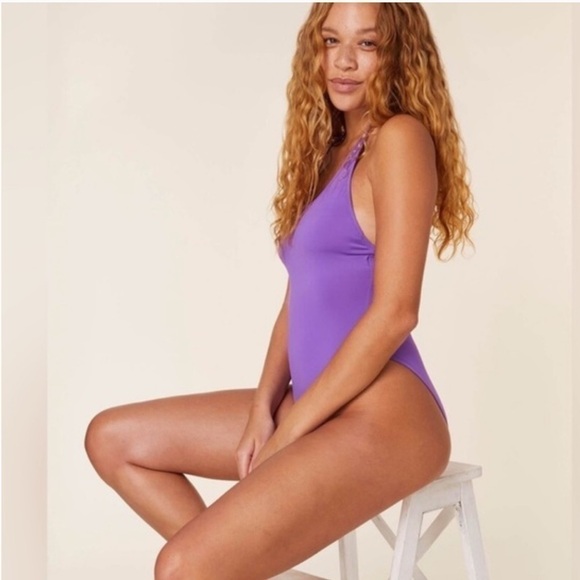 Andie Swim The Marina One Piece Swimsuit in Violet Purple Size XL NWT! - Picture 4 of 10